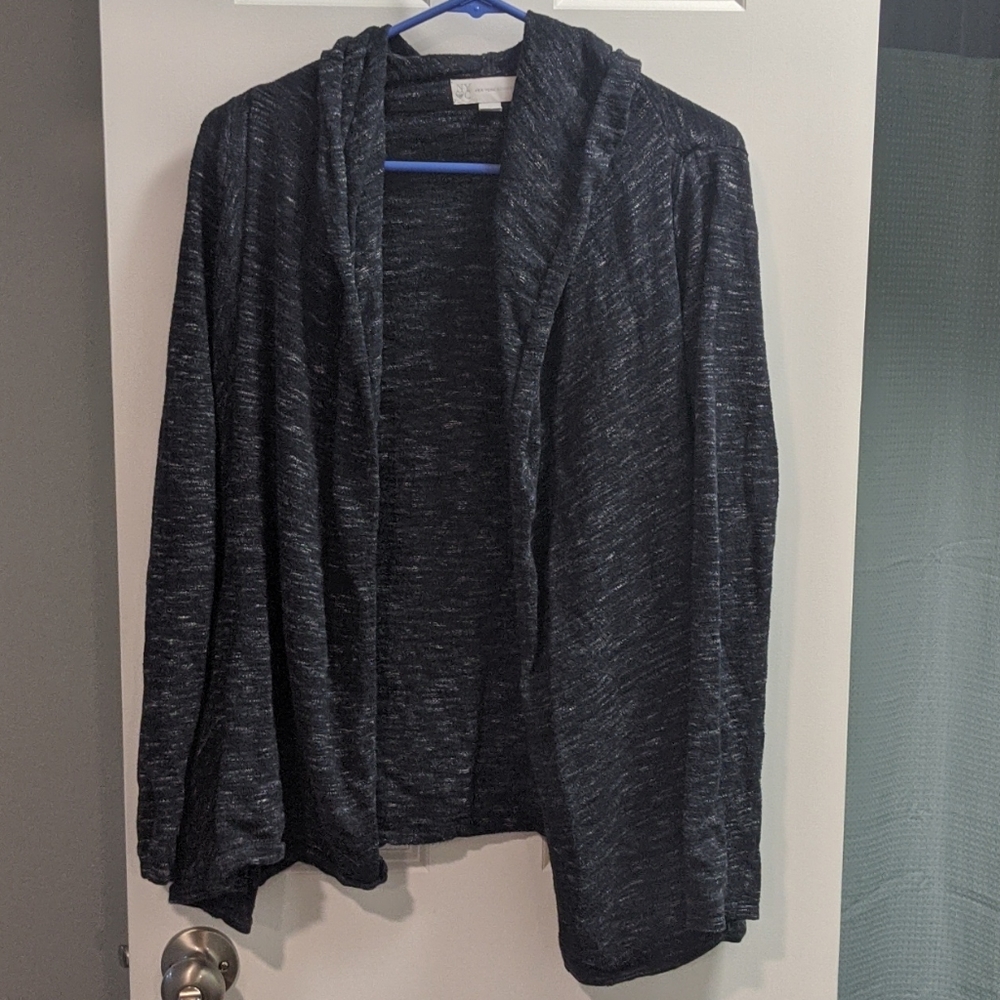 Sweater jacket with hood